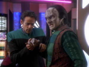 The synopsis on Netflix just says Bashir is surprised that a Cardassian boy bites Garak. I hope something else happen in this episode